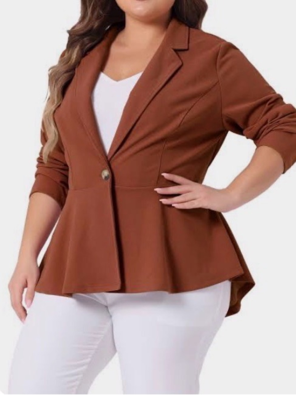 Agnes Orinda jacket blazer coat unlined Rusty Carmel NWT 1x